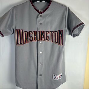 Washington Nationals  Men's Grey Baseball Jersey Mens Size Small